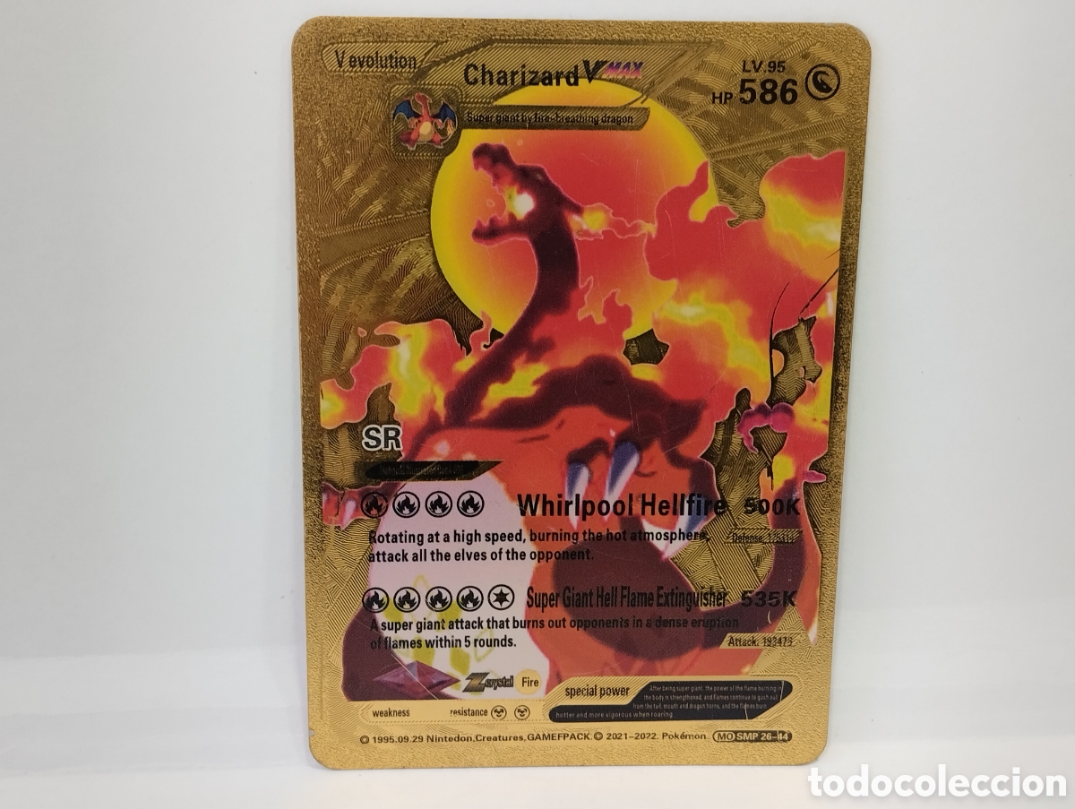 carta oro pokemon charizard vmax 586 - Buy Antique trading cards on  todocoleccion
