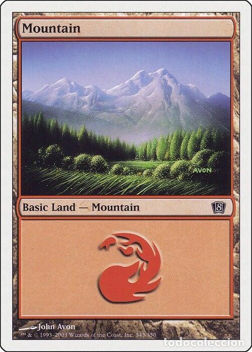 Trading Cards: Carta MTG-Montagna (V.1)-Ottava Edizione-N.338-ITA-Good- - Magic the Gathering