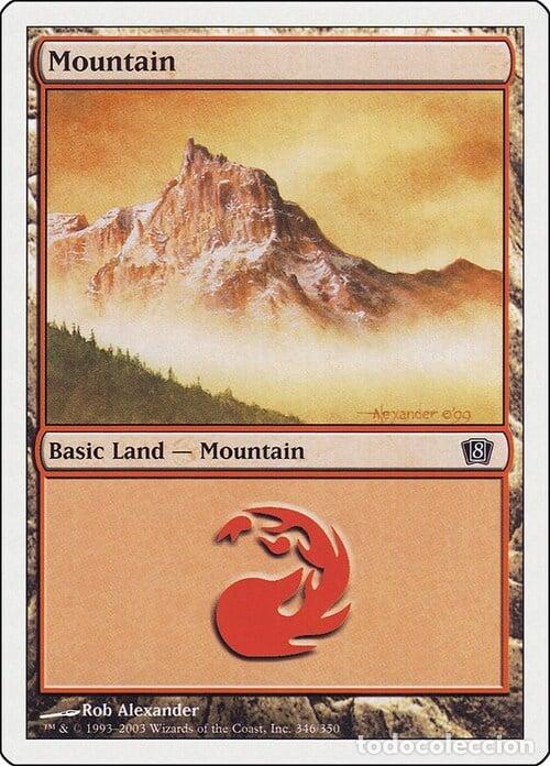 Trading Cards: Carta MTG-Montagna (V.4)-Ottava Edizione-N.345-ITA-Good- - Magic the Gathering