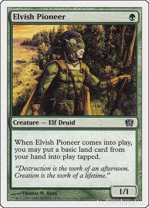 Trading Cards: Carta MTG-Pioniere Elfico-Ottava Edizione-N.270-ITA-EX- - Magic the Gathering