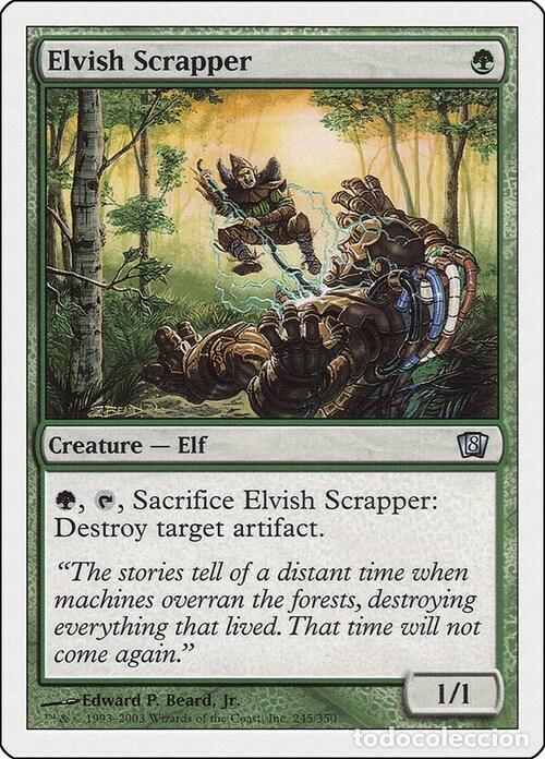 Trading Cards: Carta MTG-Attaccabrighe Elfico-Ottava Edizione-N.S6-ITA-Played- - Magic the Gathering