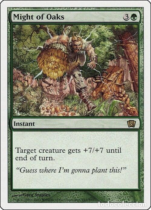 Trading Cards: Carta MTG-Might of Oaks -Ottava Edizione-N.246-EN-EX- - Magic the Gathering