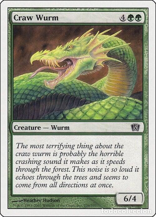 Trading Cards: Carta MTG-Wurm Devastatore-Ottava Edizione-N.256-ITA-EX- - Magic the Gathering
