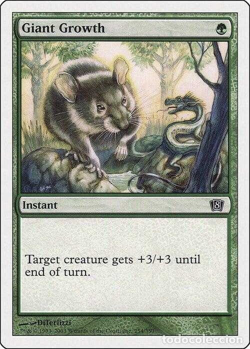 Trading Cards: Carta MTG-Crescita Gigante-Ottava Edizione-N.257-ITA-LP- - Magic the Gathering