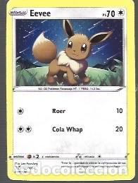 Trading cards: CROMOS DE POK&Eacute;MON DE B&Aacute;SICO EEVEE PS 70 -DEL A&Ntilde;O 2020 - Foto 1