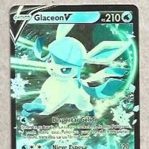 glaceon v pokemon card value VMAX Rainbow Shiny Holographic UV Printed Plastic its Glaceon V Glaceon V (Full Art) -