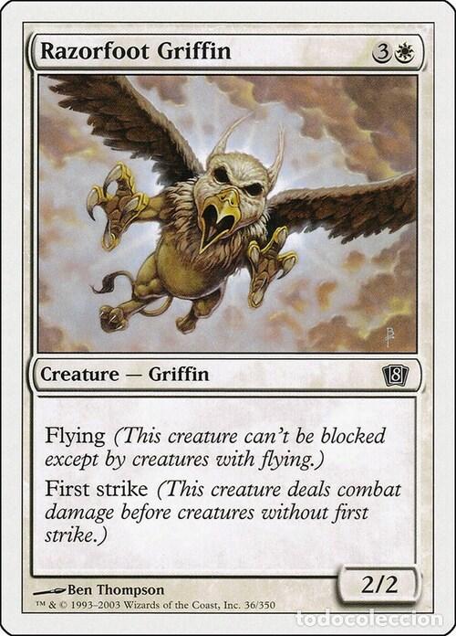 Trading Cards: Carta MTG-Razorfoot Griffin-Ottava Edizione-N.002-EN-LP- - Magic the Gathering