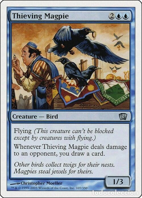 Trading Cards: Carta MTG-Gazza Ladra-Ottava Edizione-N.059-ITA-Good- - Magic the Gathering