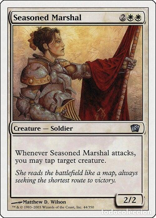 Trading Cards: Carta MTG-Maresciallo Veterano-Ottava Edizione-N.044-ITA-Good- - Magic the Gathering