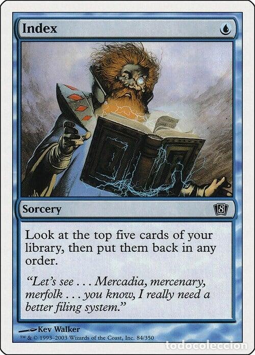 Trading Cards: Carta MTG-Index-Ottava Edizione-N.084-EN-EX- - Magic the Gathering