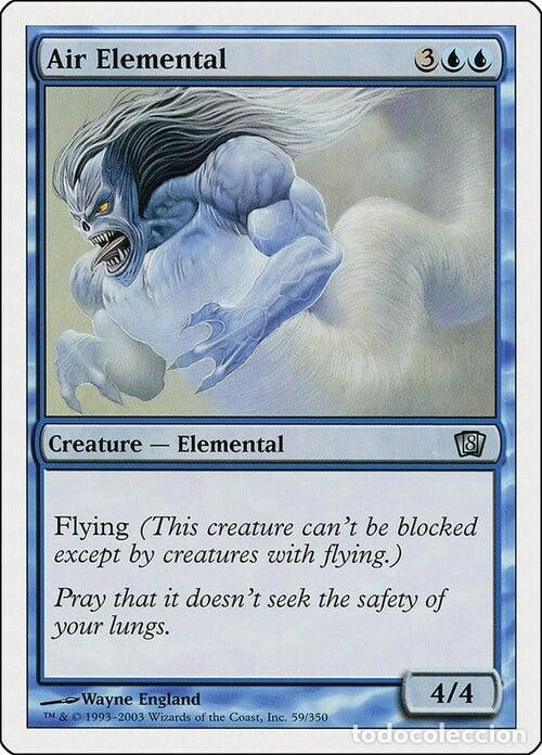 Trading Cards: Carta MTG-Elementale dell'Aria-Ottava Edizione-N.102-ITA-EX- - Magic the Gathering