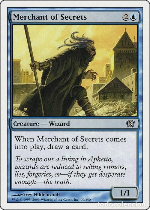 Trading Cards: Carta MTG-Merchant of Secrets-Ottava Edizione-N.090-EN-EX- - Magic the Gathering