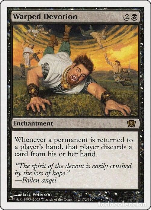 Trading Cards: Carta MTG-Devozione Perversa-Ottava Edizione-N.198-ITA-EX- - Magic the Gathering