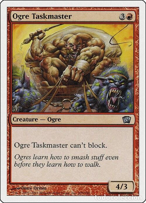 Trading Cards: Carta MTG-Sorvegliante Ogre-Ottava Edizione-N.205-ITA-Good- - Magic the Gathering