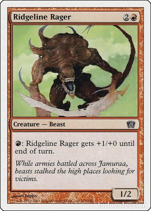 Trading Cards: Carta MTG-Ridgeline Rager-Ottava Edizione-N.191-EN-EX- - Magic the Gathering