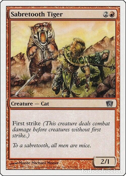 Trading Cards: Carta MTG-Tigre dai Denti a Sciabola-Ottava Edizione-N.222-ITA-Good- - Magic the Gathering