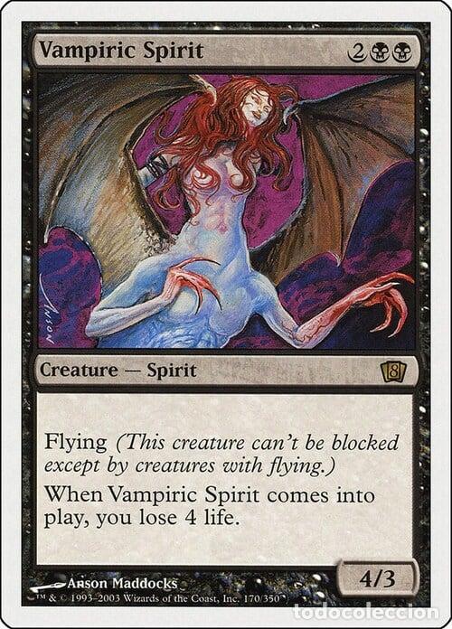 Trading Cards: Carta MTG-Spirito Vampiro-Ottava Edizione-N.151-ITA-EX- - Magic the Gathering