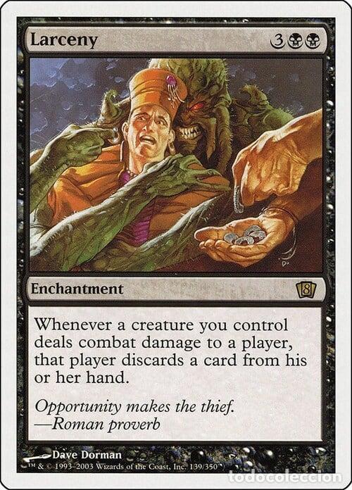 Trading Cards: Carta MTG-Latrocinio-Ottava Edizione-N.172-ITA-EX- - Magic the Gathering