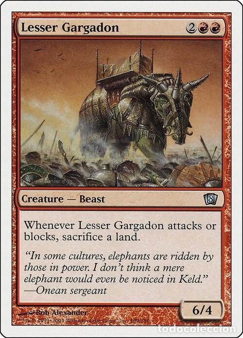 Trading Cards: Carta MTG-Gargadonte Minore-Ottava Edizione-N.199-ITA-EX- - Magic the Gathering