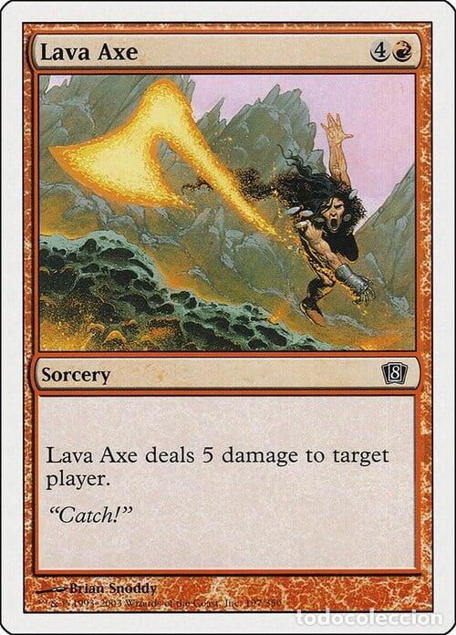 Trading Cards: Carta MTG-Ascia di Lava-Ottava Edizione-N.185-ITA-Played- - Magic the Gathering