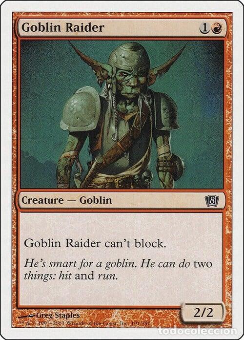 Trading Cards: Carta MTG-Goblin Raider-Ottava Edizione-N.191-EN-LP- - Magic the Gathering
