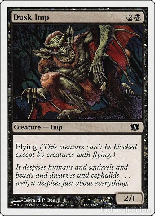 Trading Cards: Carta MTG-Dusk Imp-Ottava Edizione-N.130-EN-Good- - Magic the Gathering