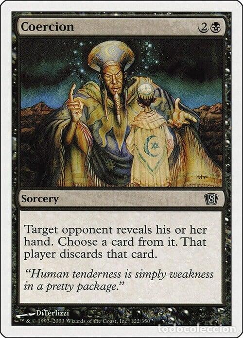 Trading Cards: Carta MTG-Coercizione-Ottava Edizione-N.144-ITA-EX- - Magic the Gathering