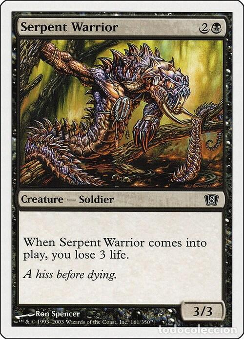 Trading Cards: Carta MTG-Guerriero Serpente-Ottava Edizione-N.161-ITA-Good- - Magic the Gathering