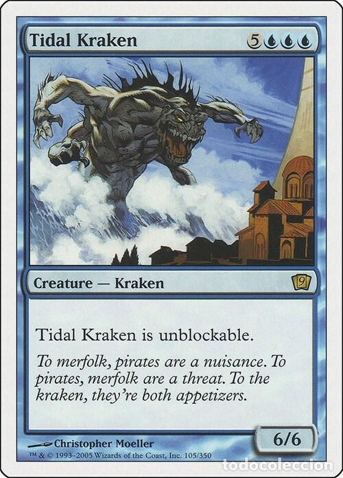 Trading Cards: Carta MTG-Kraken delle Maree-Nona Edizione-N.103-RUSSO-EX- - Magic the Gathering