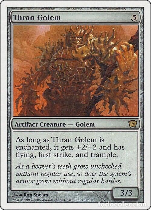 Trading Cards: Carta MTG-Golem Thran-Nona Edizione-N.301-ITA-EX- - Magic the Gathering