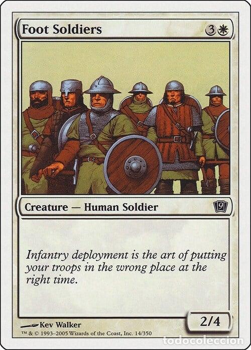 Trading Cards: Carta MTG-Soldati Appiedati-Nona Edizione-N.014-ITA-EX- - Magic the Gathering