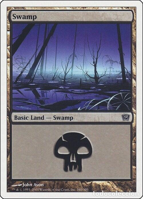 Trading Cards: Carta MTG-Palude (V.2)-Nona Edizione-N.340-ITA-Played- - Magic the Gathering