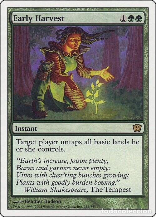 Trading Cards: Carta MTG-Raccolto di Primizie-Nona Edizione-N.270-ITA-EX- - Magic the Gathering