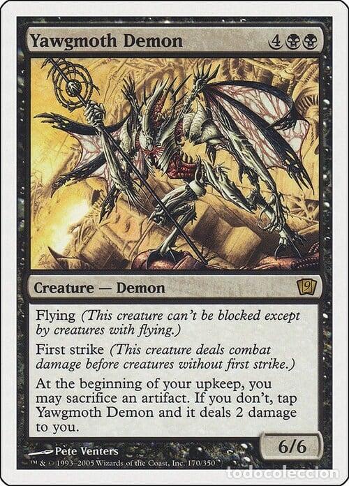 Trading Cards: Carta MTG-Demone di Yawgmoth-Nona Edizione-N.123-ITA-EX- - Magic the Gathering