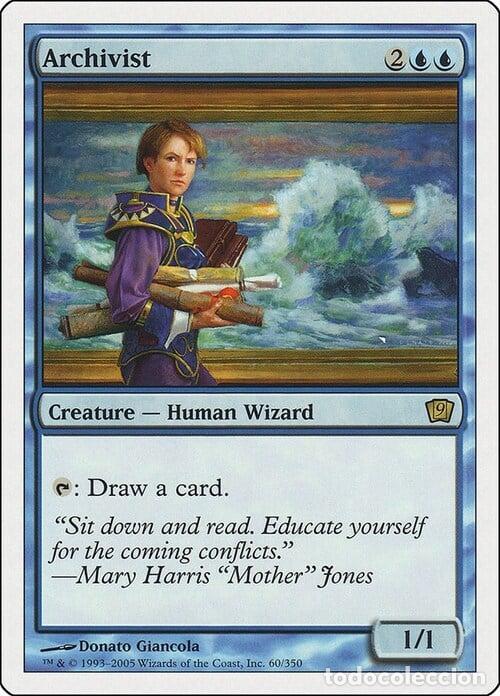 Trading Cards: Carta MTG-Archivista-Nona Edizione-N.001-ITA-EX- - Magic the Gathering