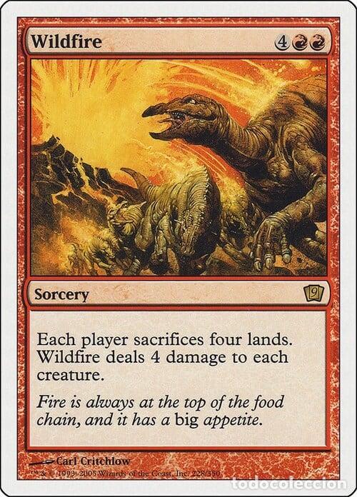 Trading Cards: Carta MTG-Incendio Selvaggio-Nona Edizione-N.217-ITA-EX- - Magic the Gathering
