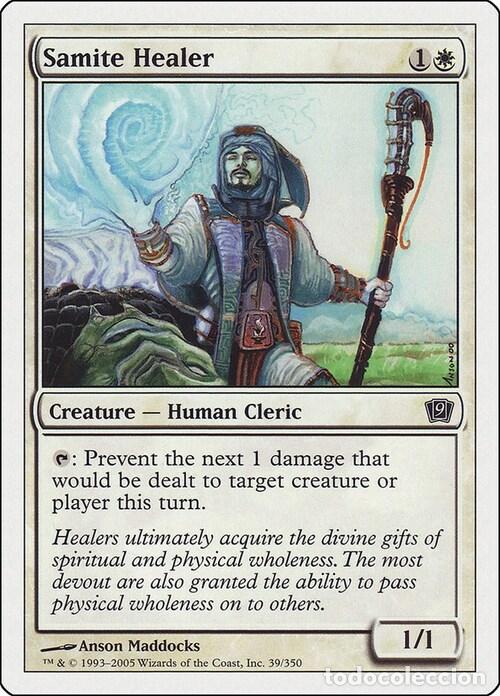 Trading Cards: Carta MTG-Guaritore Bianco-Nona Edizione-N.020-ITA-EX- - Magic the Gathering