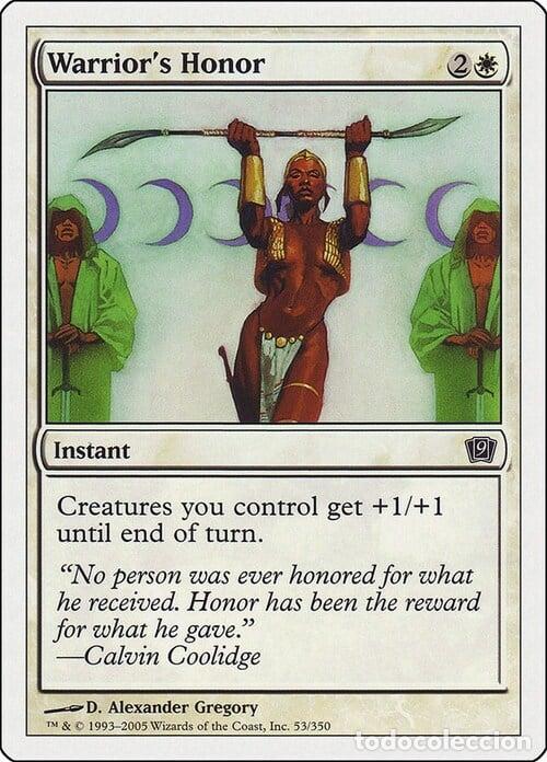 Trading Cards: Carta MTG-Onore del Guerriero-Nona Edizione-N.038-ITA-EX- - Magic the Gathering