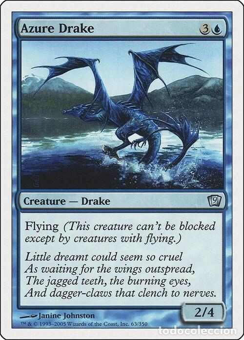 Trading Cards: Carta MTG-Drago Azzurro-Nona Edizione-N.068-ITA-EX- - Magic the Gathering