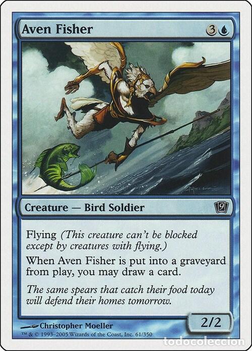 Trading Cards: Carta MTG-Pescatore Aviano-Nona Edizione-N.096-ITA-EX- - Magic the Gathering