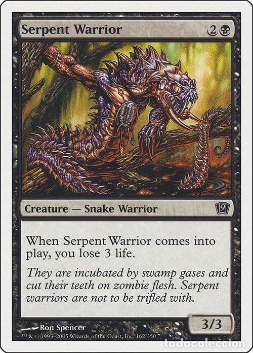 Trading Cards: Carta MTG-Guerriero Serpente-Nona Edizione-N.162-ITA-EX- - Magic the Gathering