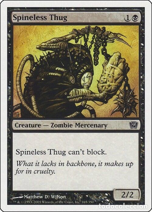 Trading Cards: Carta MTG-Thug Codardo-Nona Edizione-N.136-ITA-EX- - Magic the Gathering