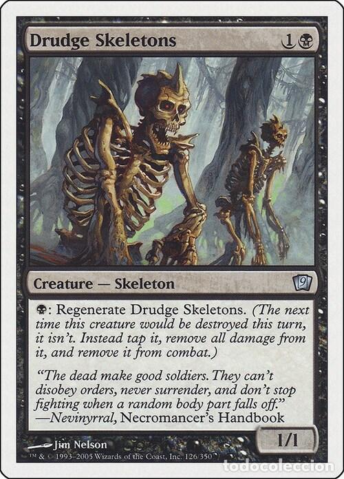 Trading Cards: Carta MTG-Scheletri Maledetti-Nona Edizione-N.149-ITA-Played- - Magic the Gathering