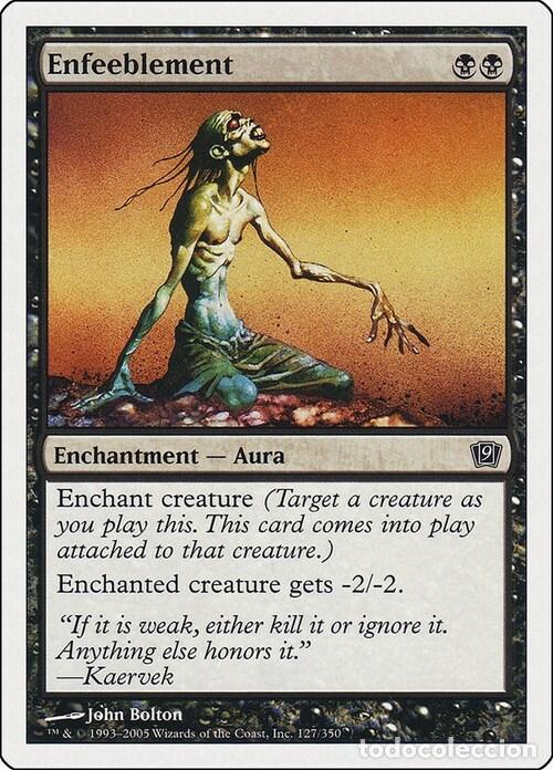 Trading Cards: Carta MTG-Debilitazione-Nona Edizione-N.154-ITA-EX- - Magic the Gathering