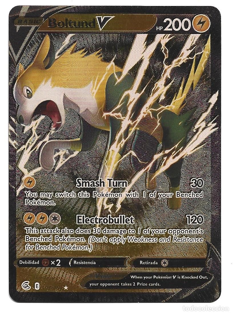 Trading cards: CROMO DE POK&Eacute;MON BASIC BLOTUND V PS 200 DEL A&Ntilde;O COLOR ORO - Foto 1