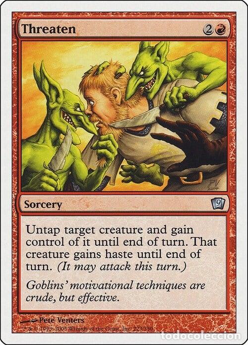 Trading Cards: Carta MTG-Minacciare-Nona Edizione-N.183-ITA-EX- - Magic the Gathering