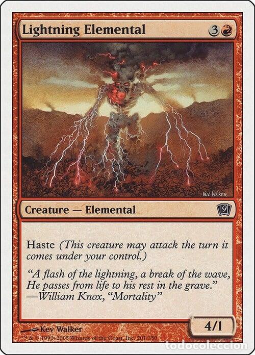 Trading Cards: Carta MTG-Elementale dei Fulmini-Nona Edizione-N.201-ITA-Good- - Magic the Gathering