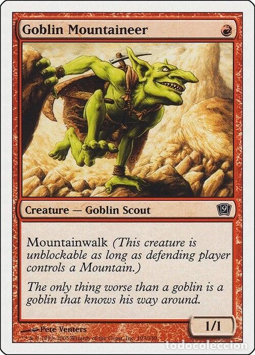 Trading Cards: Carta MTG-Goblin di Montagna-Nona Edizione-N.197-ITA-Good- - Magic the Gathering