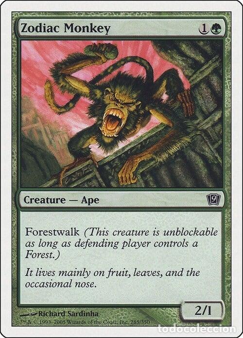 Trading Cards: Carta MTG-Scimmia dello Zodiaco-Nona Edizione-N.275-ITA-EX- - Magic the Gathering