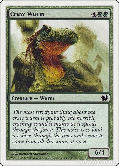 Trading Cards: Carta MTG-Wurm Devastatore-Nona Edizione-N.262-ITA-LP- - Magic the Gathering